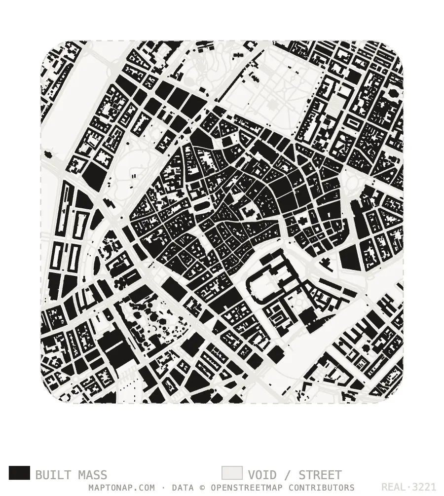 Figure ground plan of Indre By