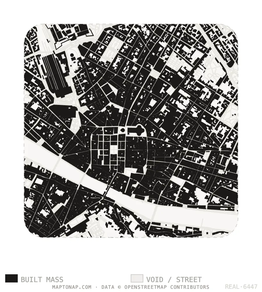 Figure ground plan of Firenze Centro Storico