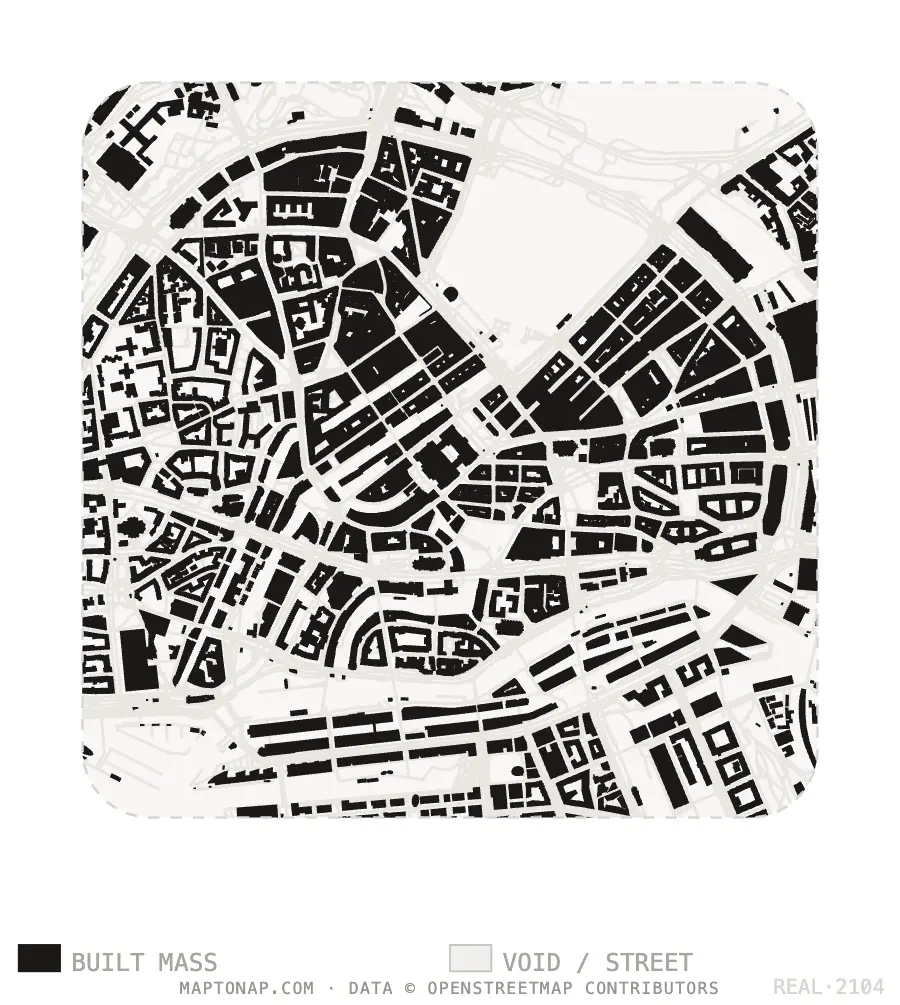 Figure ground plan of Hamburg Altstadt