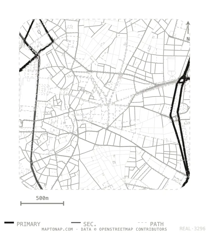 Street network map of Centro, Madrid