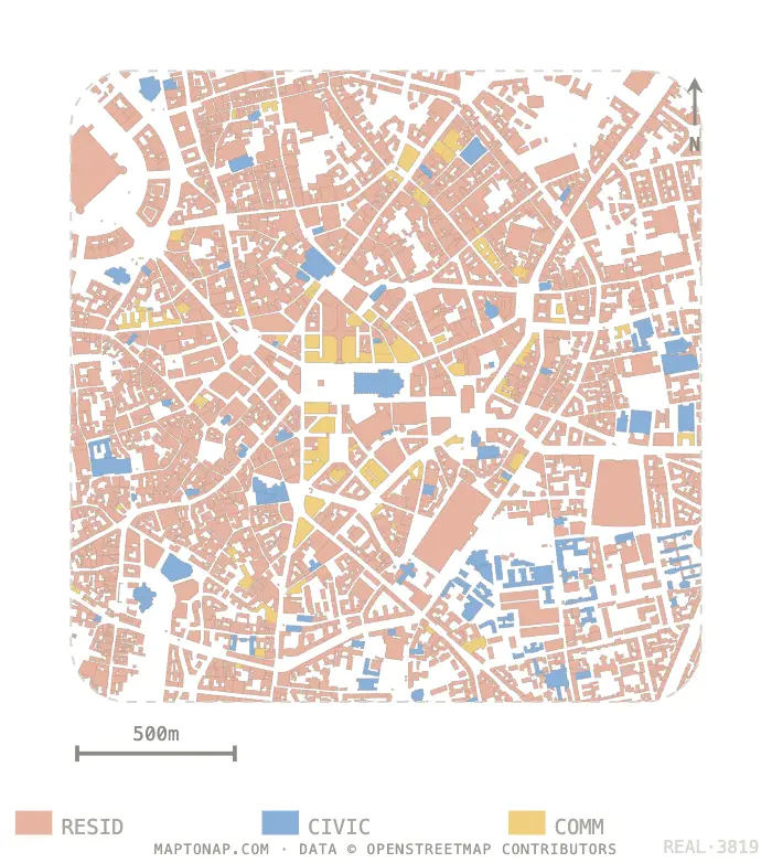 Land use map of Milano Centro, Milan