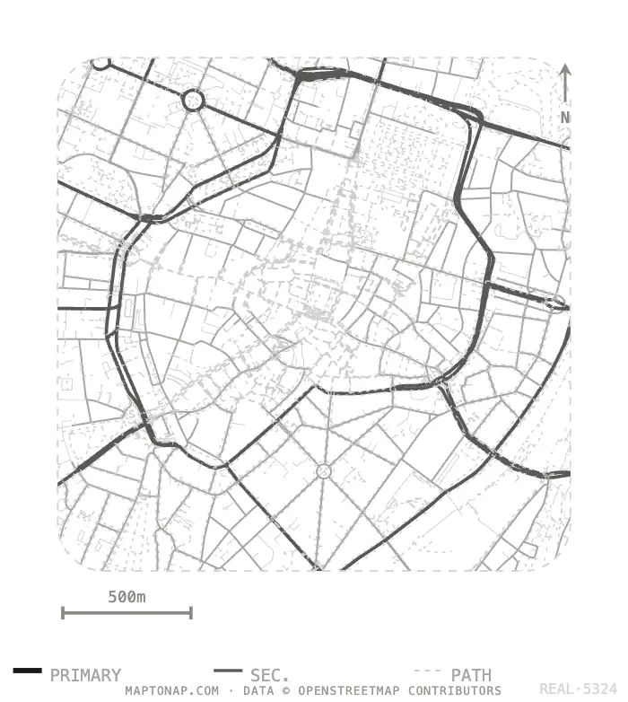 Munich Altstadt Street network