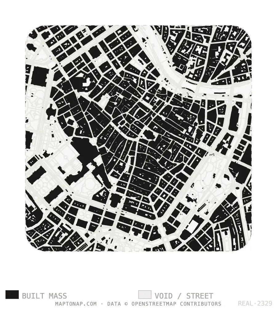 Figure ground map of Innere Stadt, Vienna