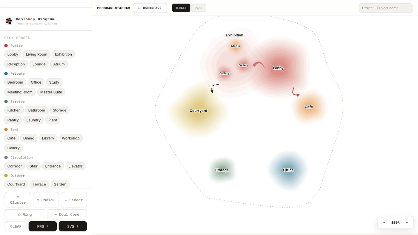 Bubble diagram editor